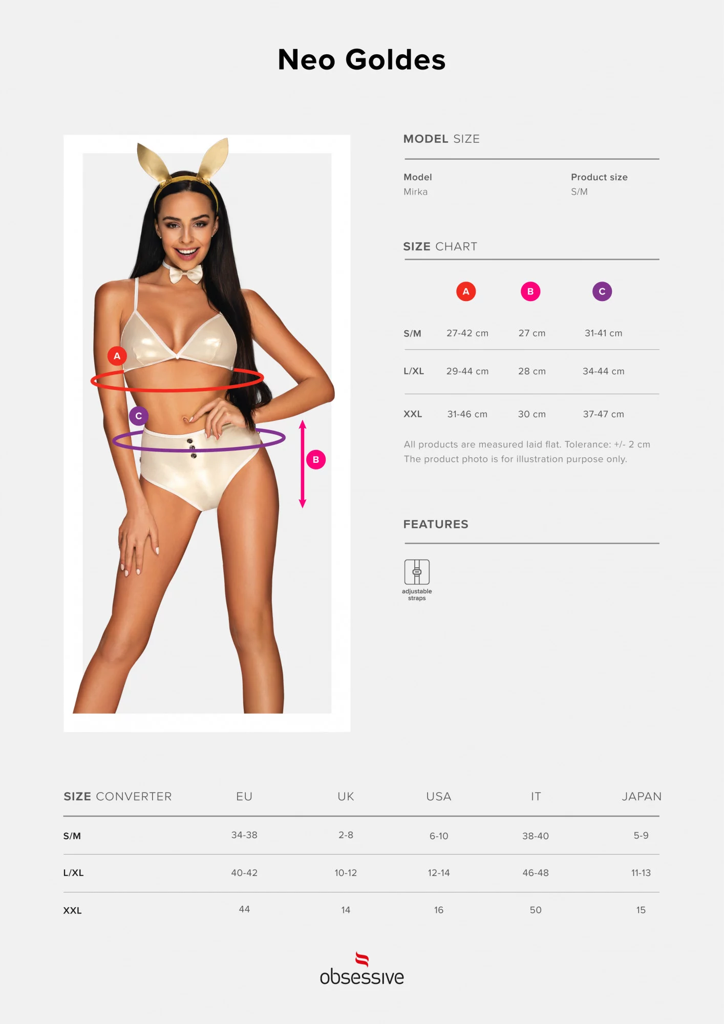 Sexy kostým Neo Goldes - Obsessive