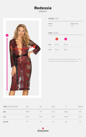 Luxusní župan Redessia peignoir - Obsessive