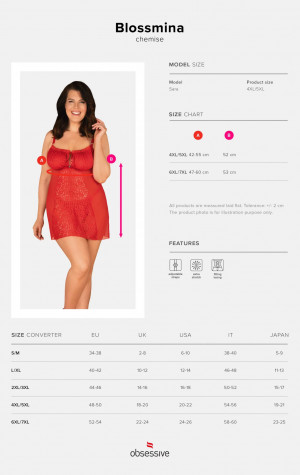 Svůdná košilka Blossmina chemise - Obsessive