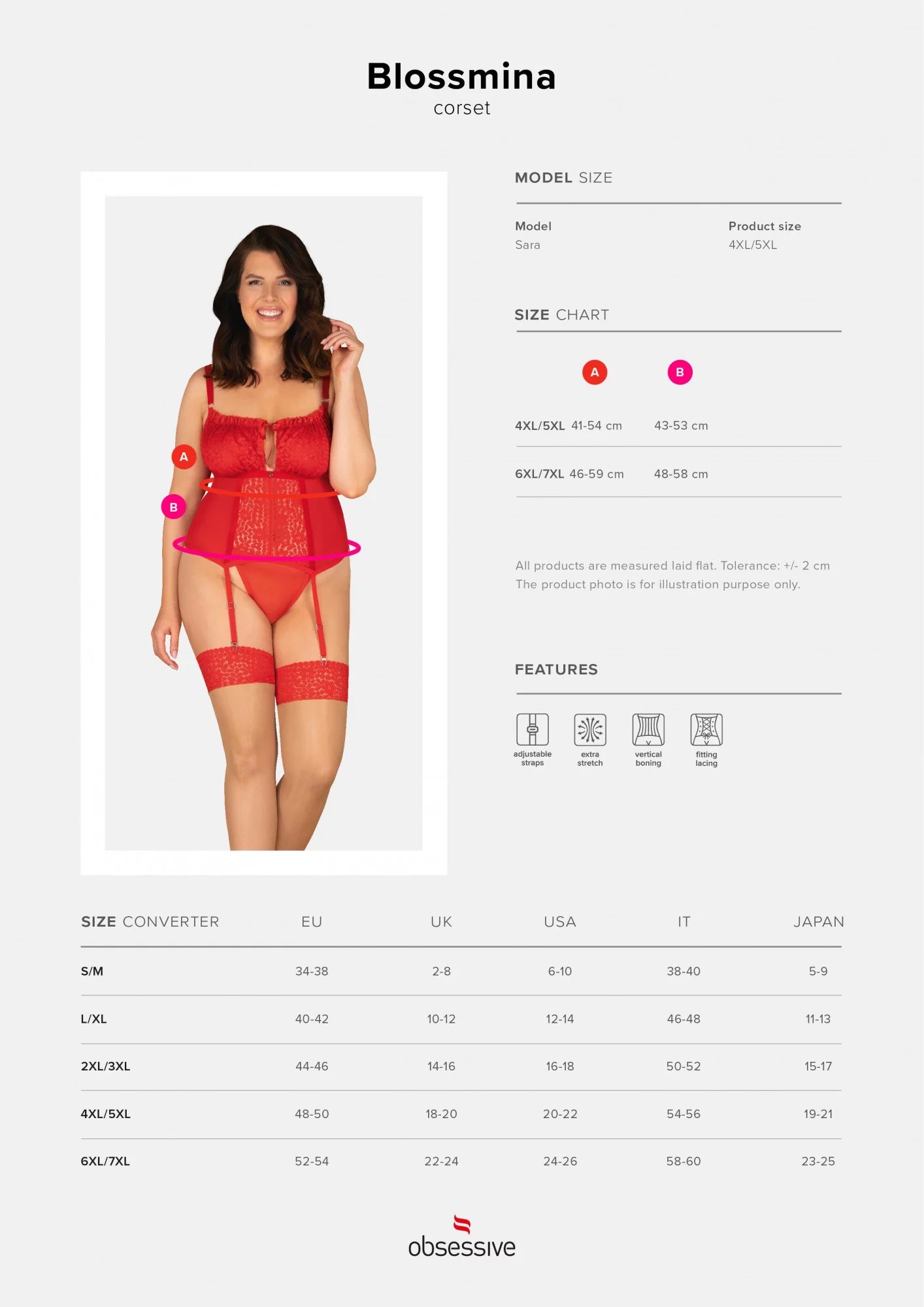 Koketní korzet Blossmina corset - Obsessive