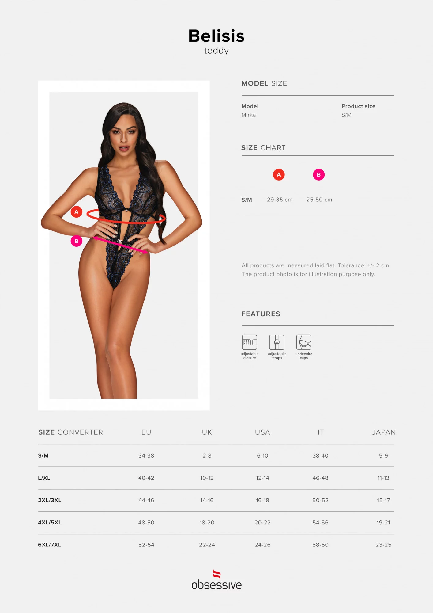 Třpytivé body Belisis teddy - Obsessive