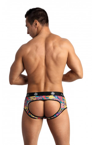 Pánské boxerky otevřené Comics jock bikini - Anais