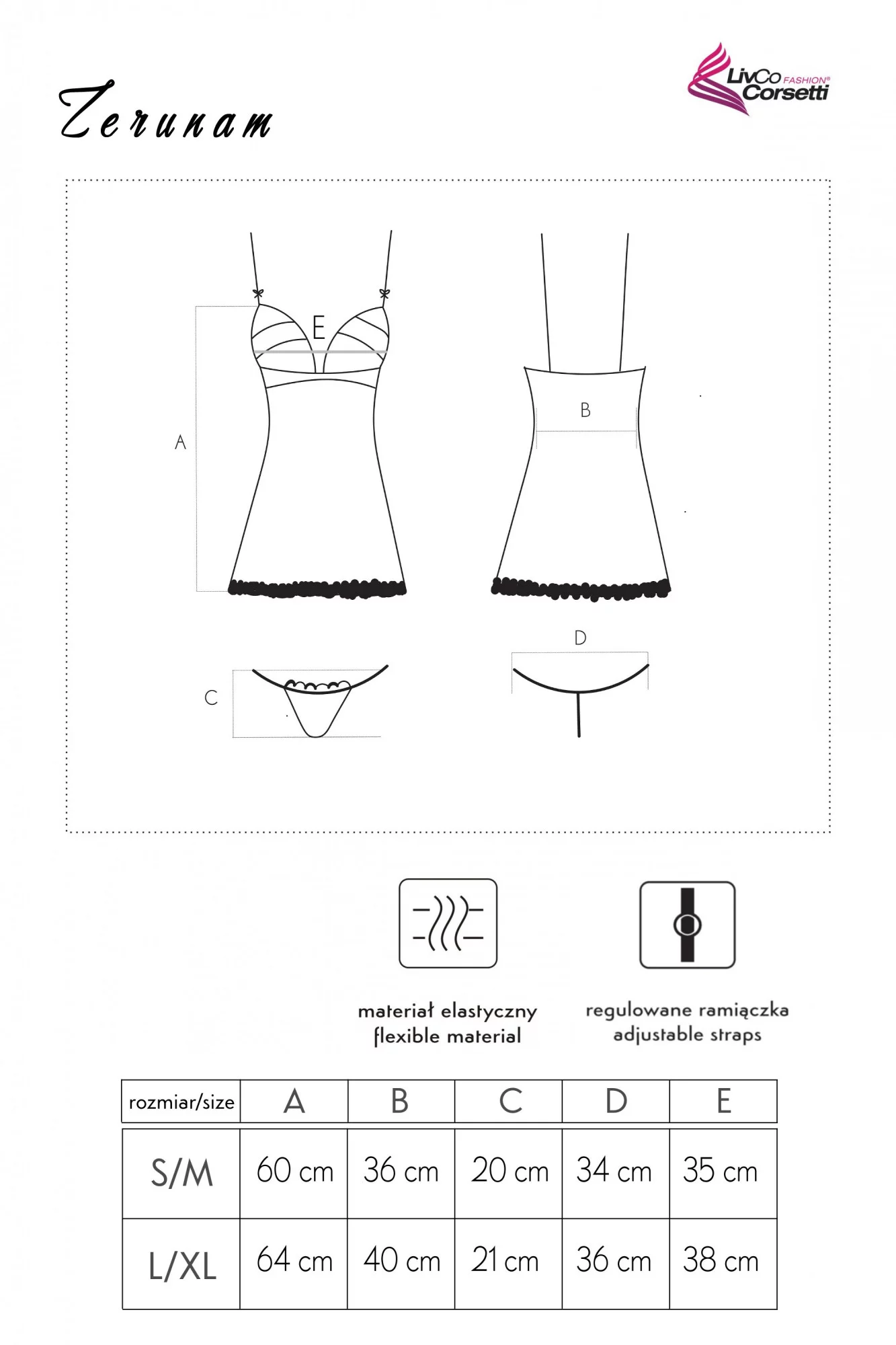 Jemná košilka Zerunam - LivCo Corsetti