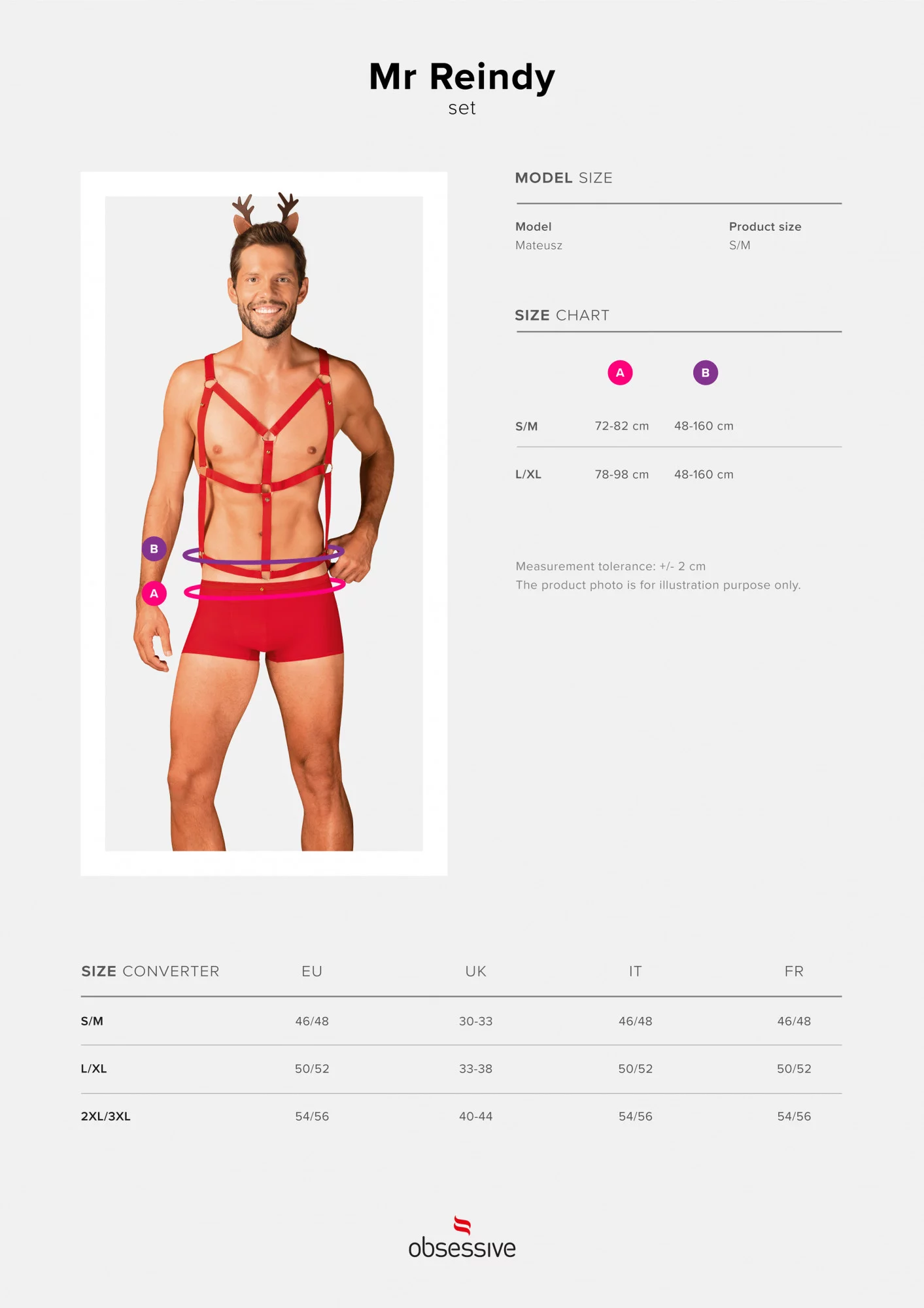 Vánoční kostým Mr Reindy set - Obsessive