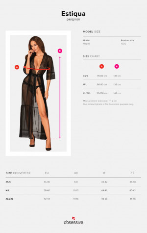 Svůdný župan Estiqua peignoir - Obsessive