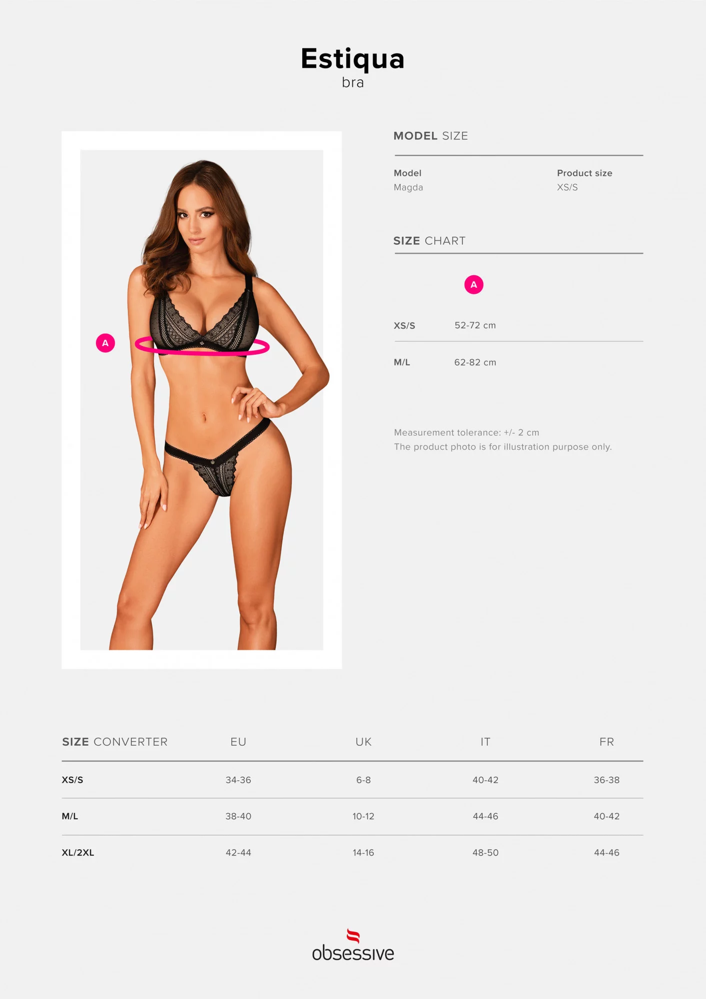 Smyslná podprsenka Estiqua bra - Obsessive