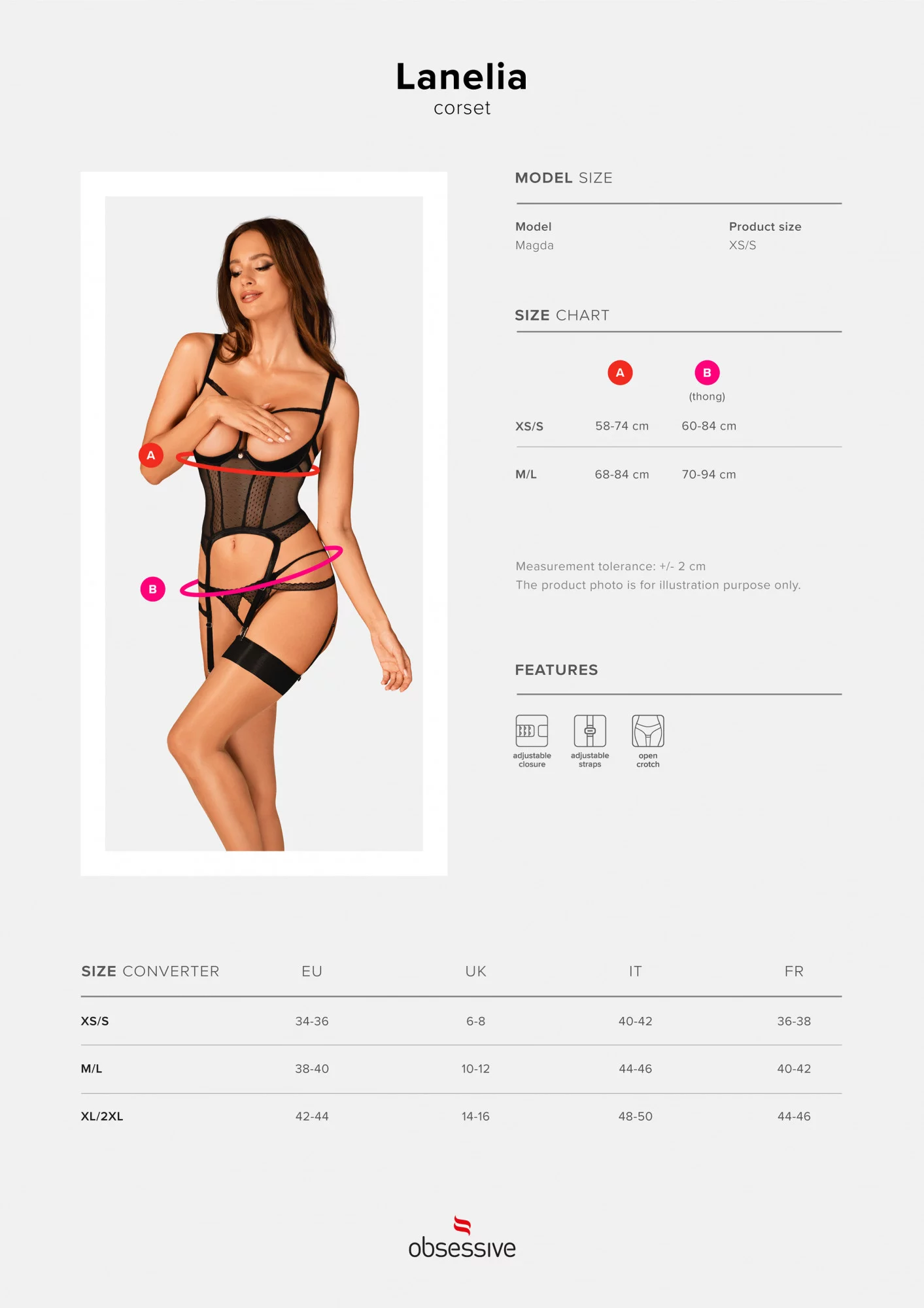 Hříšný korzet Lanelia corset - Obsessive