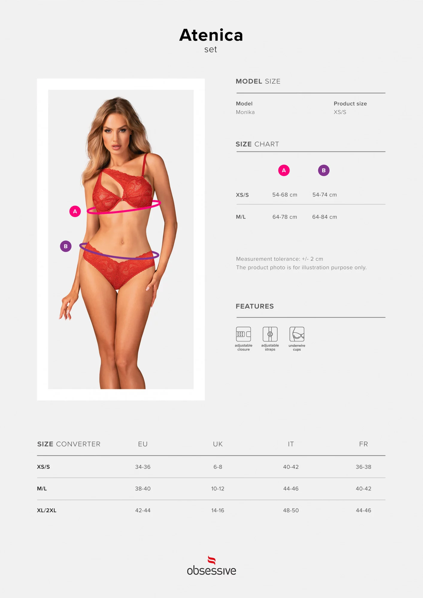 Extravagantní set Atenica set - Obsessive