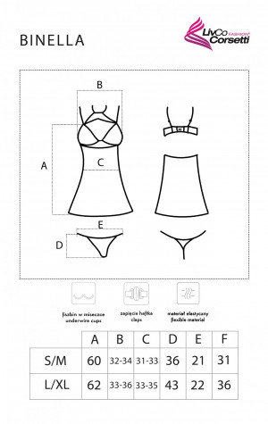 Elegantní košilka Binella - LivCo Corsetti