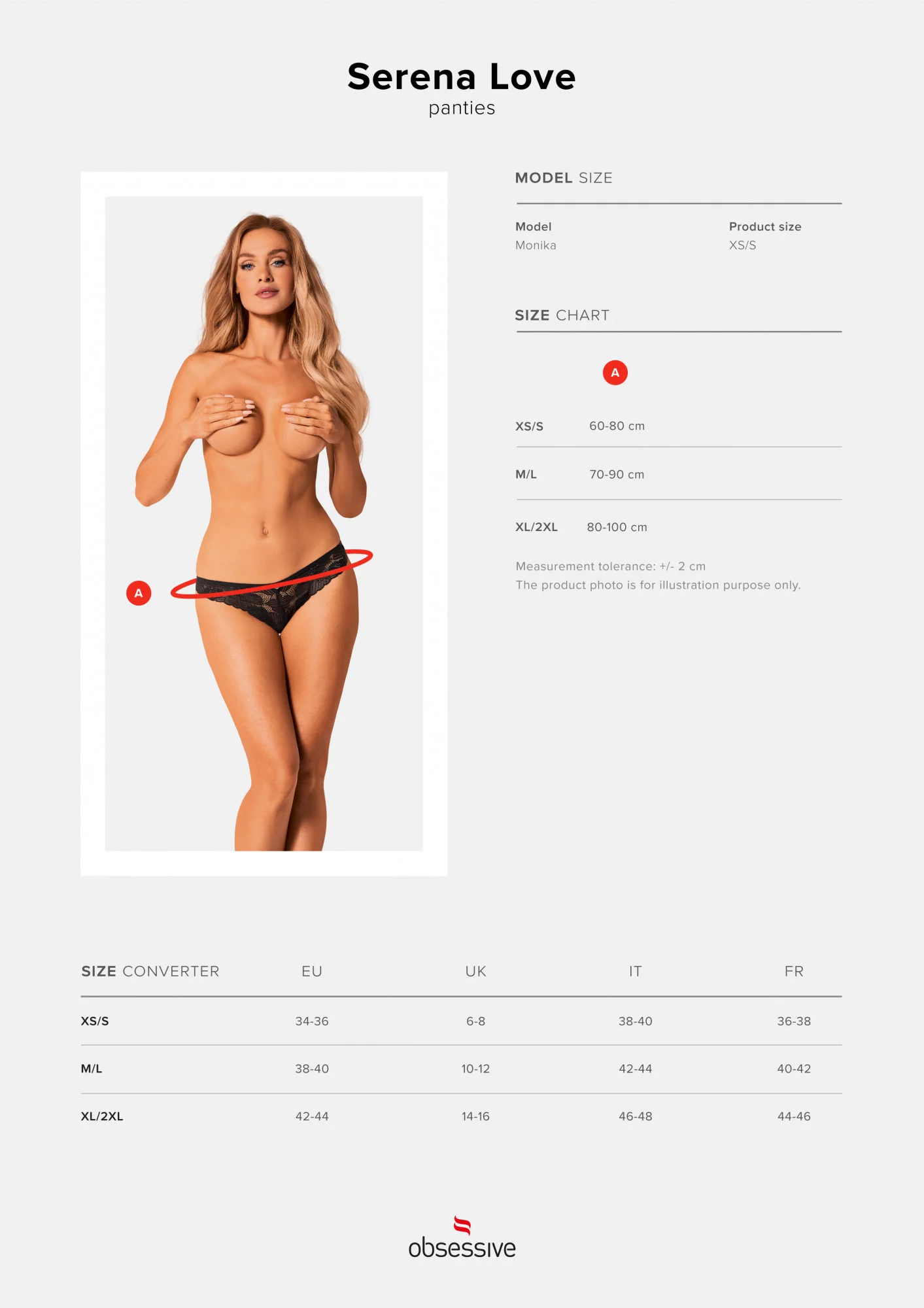 Svůdné kalhotky Serena Love panties - Obsessive