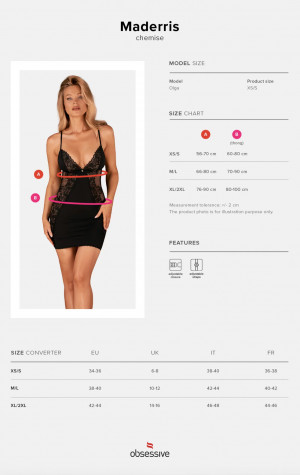 Sexy košilka Maderris chemise - Obsessive