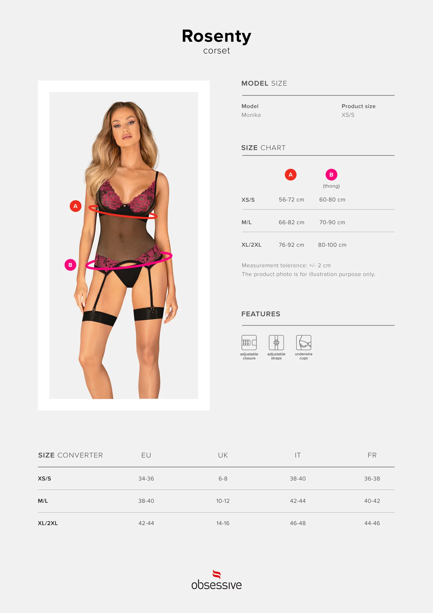 Svůdný korzet Rosenty corset - Obsessive