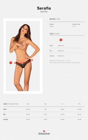 Jemné kalhotky Serafia panties - Obsessive