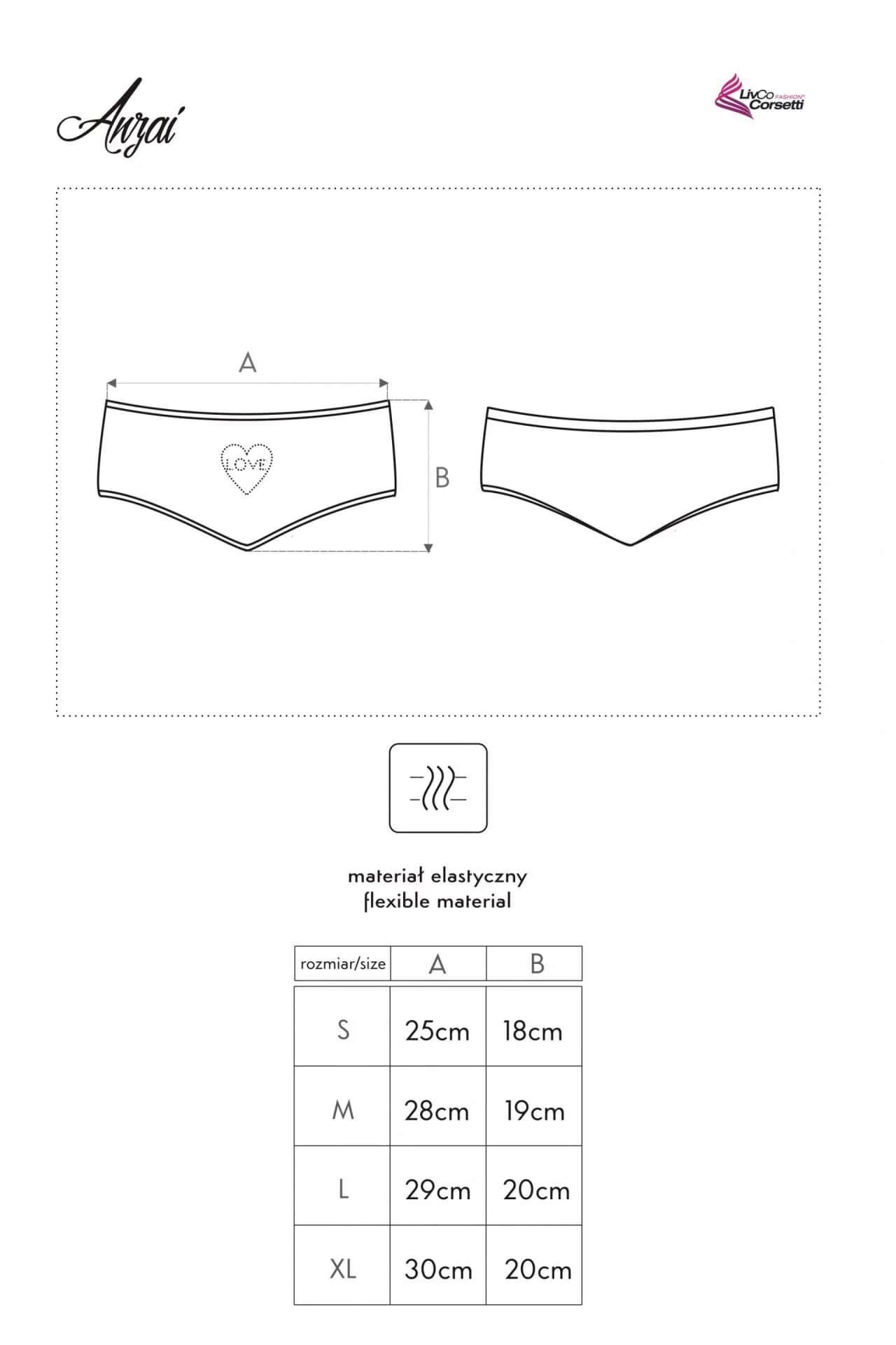 Dámské kalhotky Anzai černé - Livia Corsetti