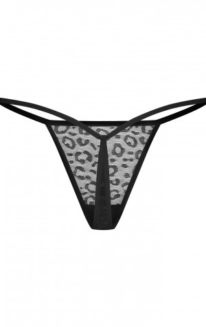 Dámská sexy tanga Clara 2-Pack černé - Obsessive