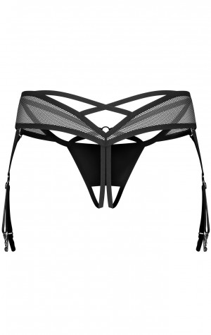 Dámská svůdná tanga Dominna černé - Obsessive