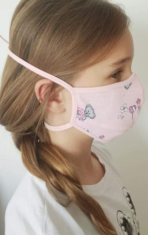 Bavlněná antibakteriální dívčí rouška