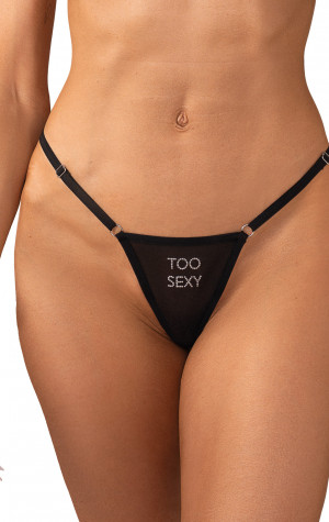 D&aacute;msk&aacute; sexy tanga Violami Sexy čern&eacute; - Obsessive