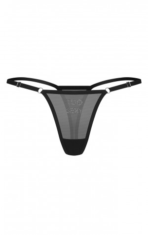 D&aacute;msk&aacute; sexy tanga Violami Sexy čern&eacute; - Obsessive