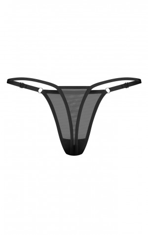 D&aacute;msk&aacute; sexy tanga Violami Sexy čern&eacute; - Obsessive