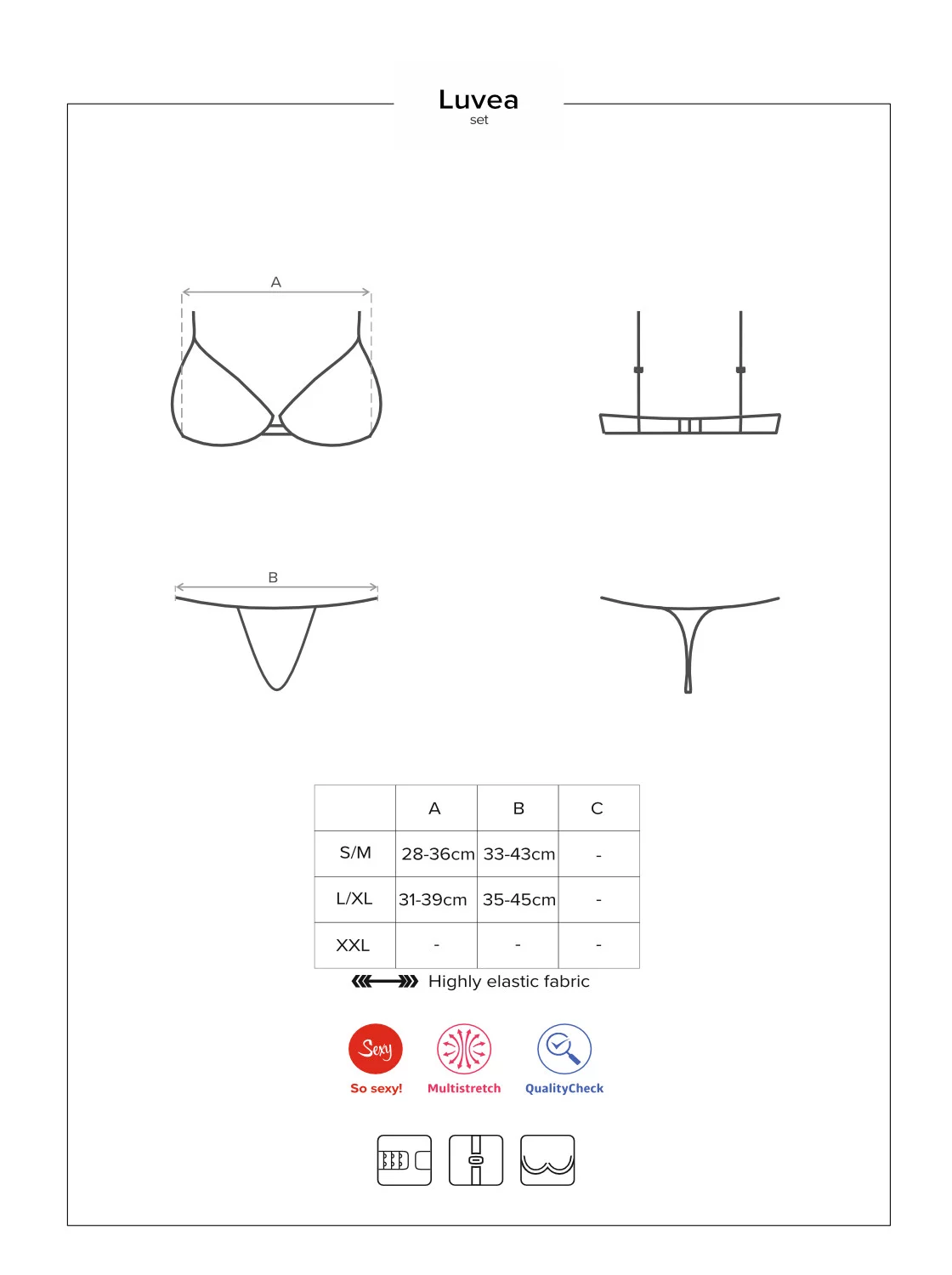 Ohromující set Luvae set - Obsessive