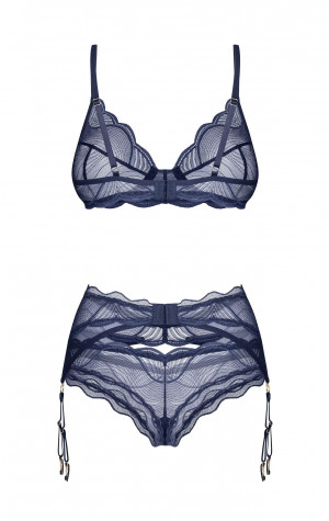 D&aacute;msk&yacute; sexy set Nightly Blue 3-PCS SET tm. modr&yacute; - Obsessive