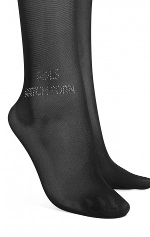 D&aacute;msk&eacute; punčochov&eacute; kalhoty Norless Girl čern&eacute; - Obsessive