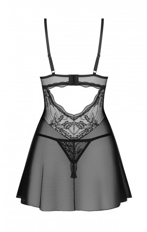 D&aacute;msk&aacute; svůdn&aacute; ko&scaron;ilka Perisia Babydoll čern&aacute; - Obsessive