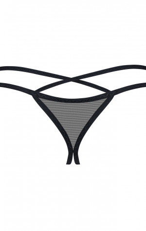D&aacute;msk&aacute; kouzeln&aacute; tanga Vila Blanes Crotchless thong  b&eacute;žov&aacute; - Obsessive