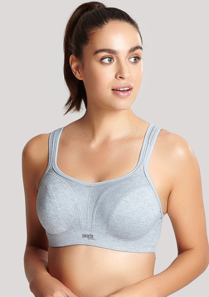 Sportovní podprsenka Panache 5021 grey/marl 36 D Sv. šedá