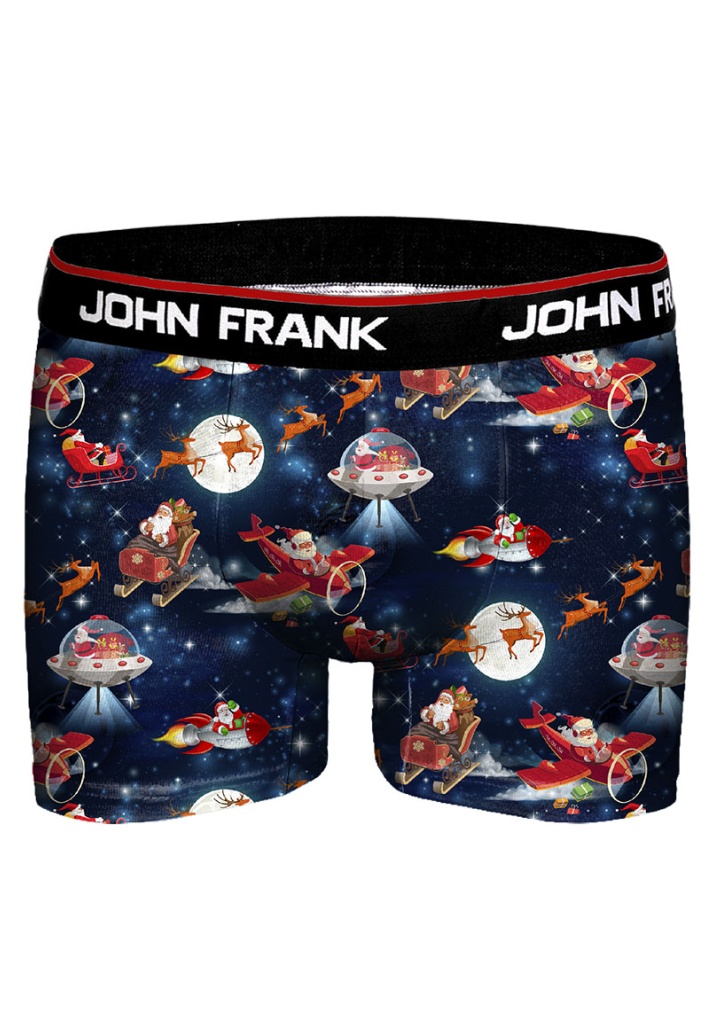 Pánské boxerky John Frank JFBD10 M Černá