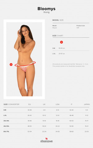 Kr&aacute;sn&aacute; tanga Bloomys thong - Obsessive