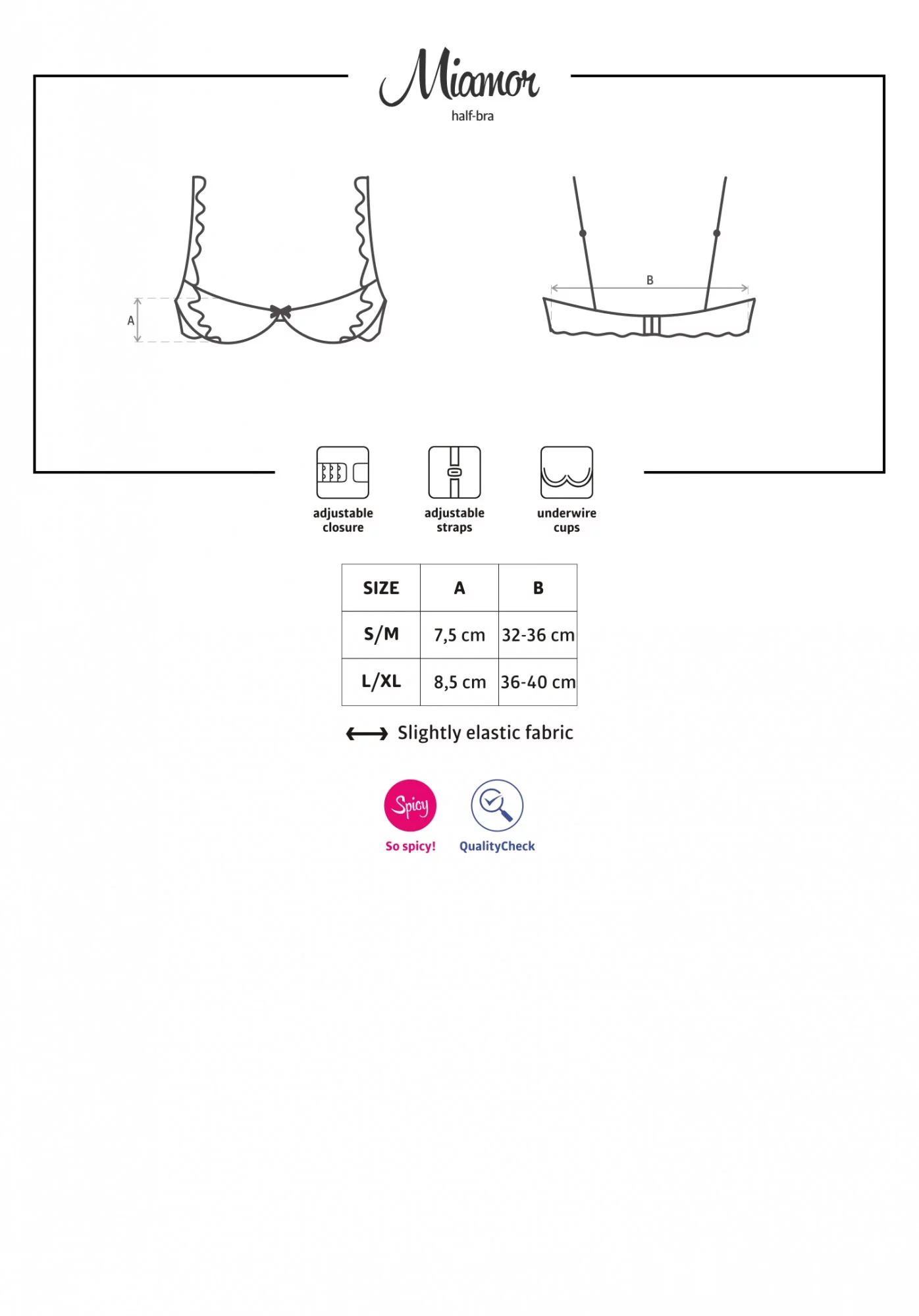 Polopodprsenka Miamor half-bra - Obsessive