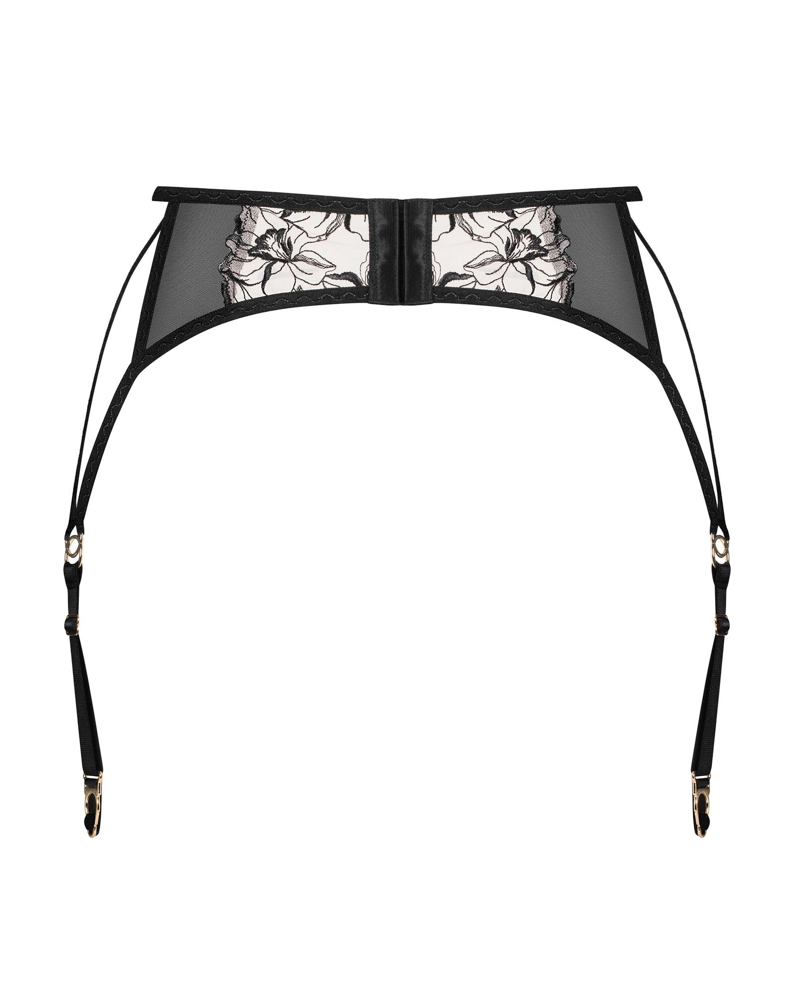Svůdný podvazkový pás Vila Blanes Garter Belt černý - Obsessive
