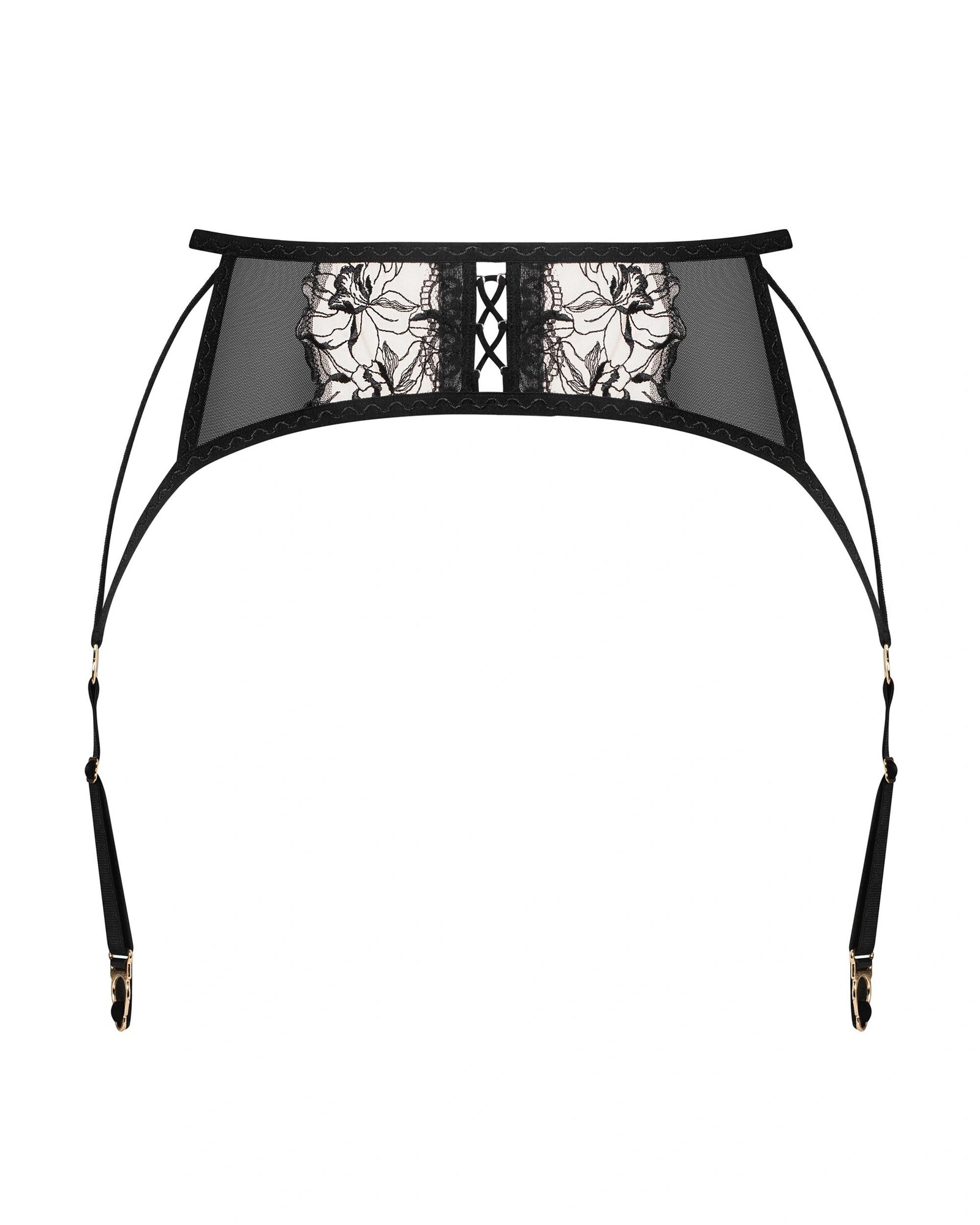 Svůdný podvazkový pás Vila Blanes Garter Belt černý - Obsessive