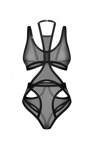 Dámské svůdné body Mercuris Teddy černé - Obsessive