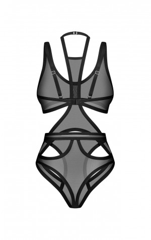 Dámské svůdné body Mercuris Teddy černé - Obsessive