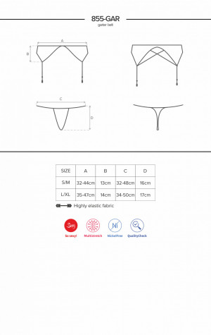 Ohromující podvazkový pás 855 - GAR - Obsessive