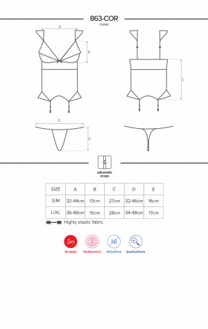 Ohromující korzet 863 - COR - Obsessive