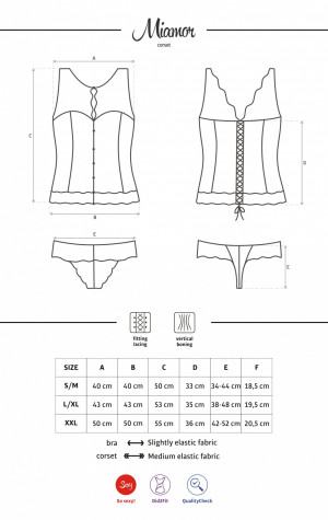 Svůdný korzet Miamor corset bordó - Obsessive