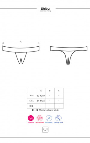 Žhavá tanga Shibu crotchless thong - Obsessive