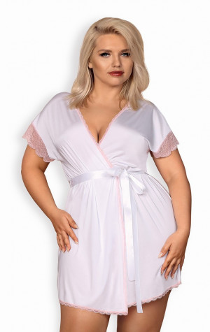 Elegantní župan Girlly peignoir XXL - Obsessive