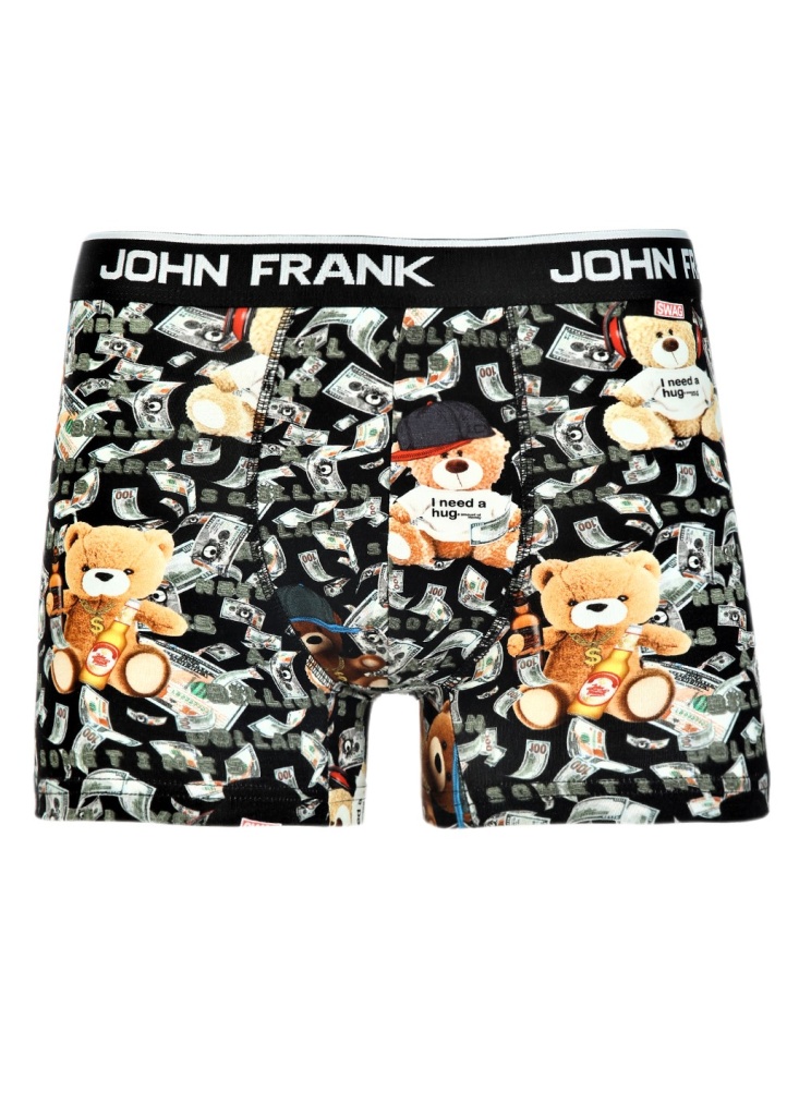 Pánské boxerky John Frank JFBD312 L Černá