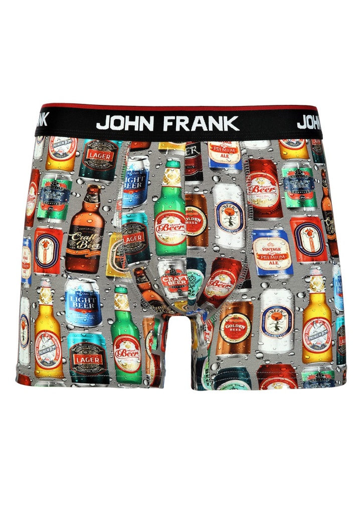 Pánské boxerky John Frank JFBD313 L Šedá