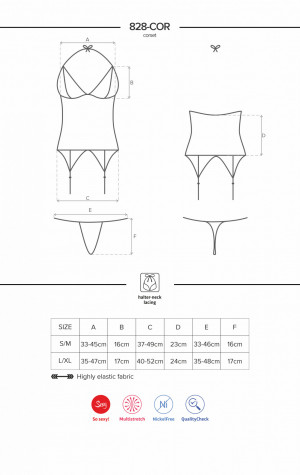 Korzet 828-COR corset - Obsessive