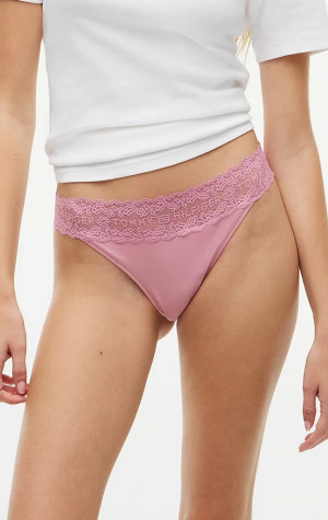 Dámská tanga Tommy Hilfiger UW0UW06337 0K9 3PACK