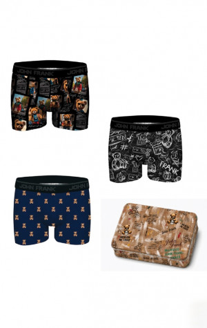P&aacute;nske boxerky John Frank JF3BINT03 3Pack