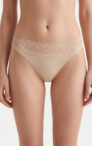 Dámská tanga Tommy Hilfiger UW0UW06670 0LE 3PACK