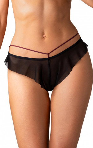 D&aacute;msk&eacute; kalhotky Parisel Panties čern&eacute; - Obsessive