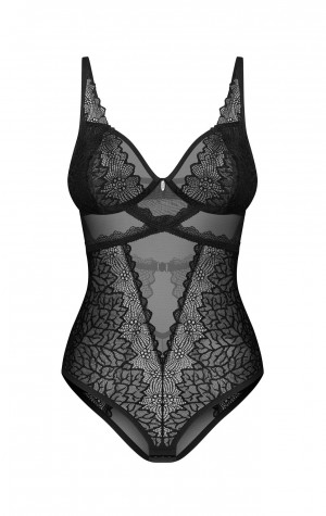 Dámské kouzelné body Deina More Teddy černé - Obsessive